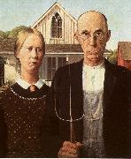 Grant Wood American Gothic Spain oil painting reproduction